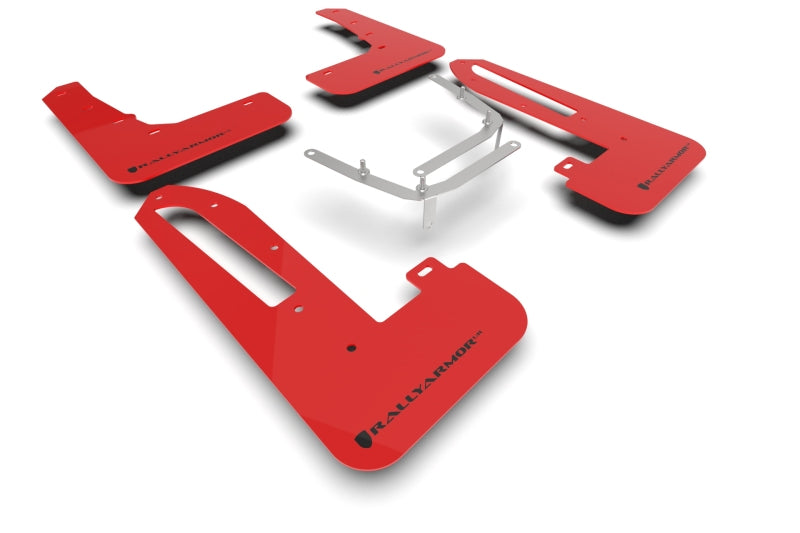 Rally Armor 2023+ Honda Civic Type R Red Mud Flap Black Logo MF97-UR-RD-BLK