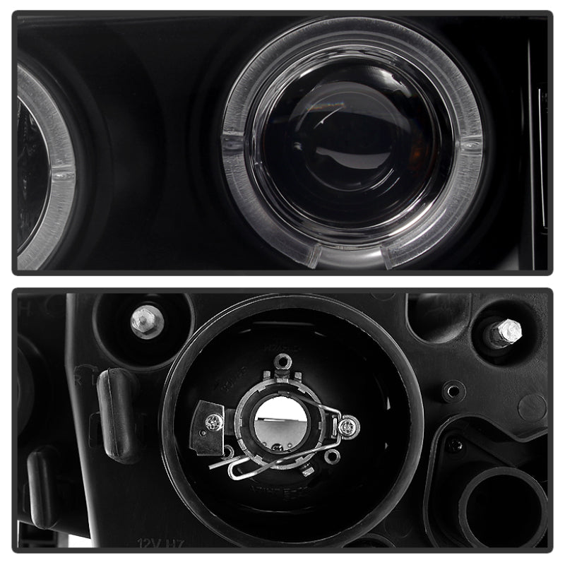 Spyder BMW E46 3-Series 02-05 4DR Projector Headlights 1PC LED Halo Blk PRO-YD-BMWE4602-4D-AM-BK 5042415