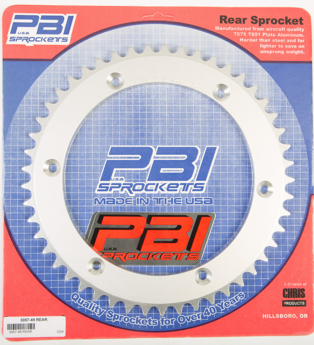 PBIRear Sprocket Aluminum 49t-520 Hon3057-49-3