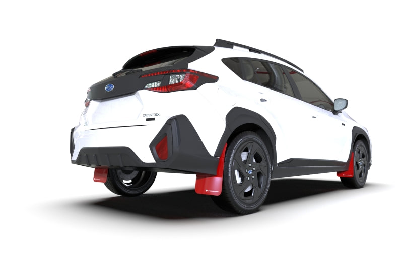 Rally Armor 2024 Subaru Crosstrek Red UR Mud Flap White Logo MF106-UR-RD-WH