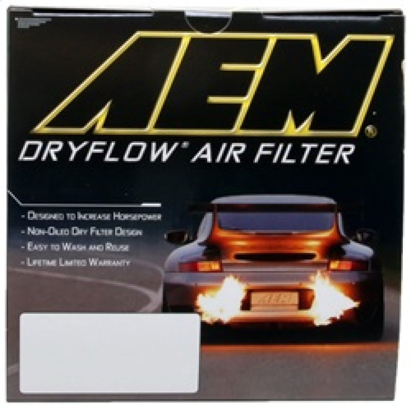 AEM DryFlow Air Filter - Round 2.75in ID x 6.25in OD x 8.25in H fits 2007-2014 Ford/Volvo AE-20993