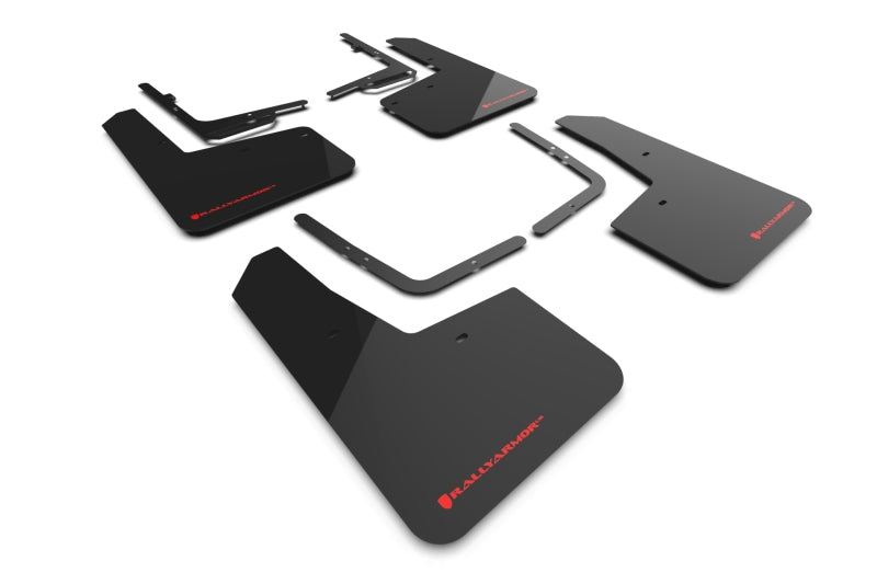 Rally Armor 21-23 Ford F-150 Raptor Black UR Mud Flap w/ Red Logo MF73-UR-BLK-RD