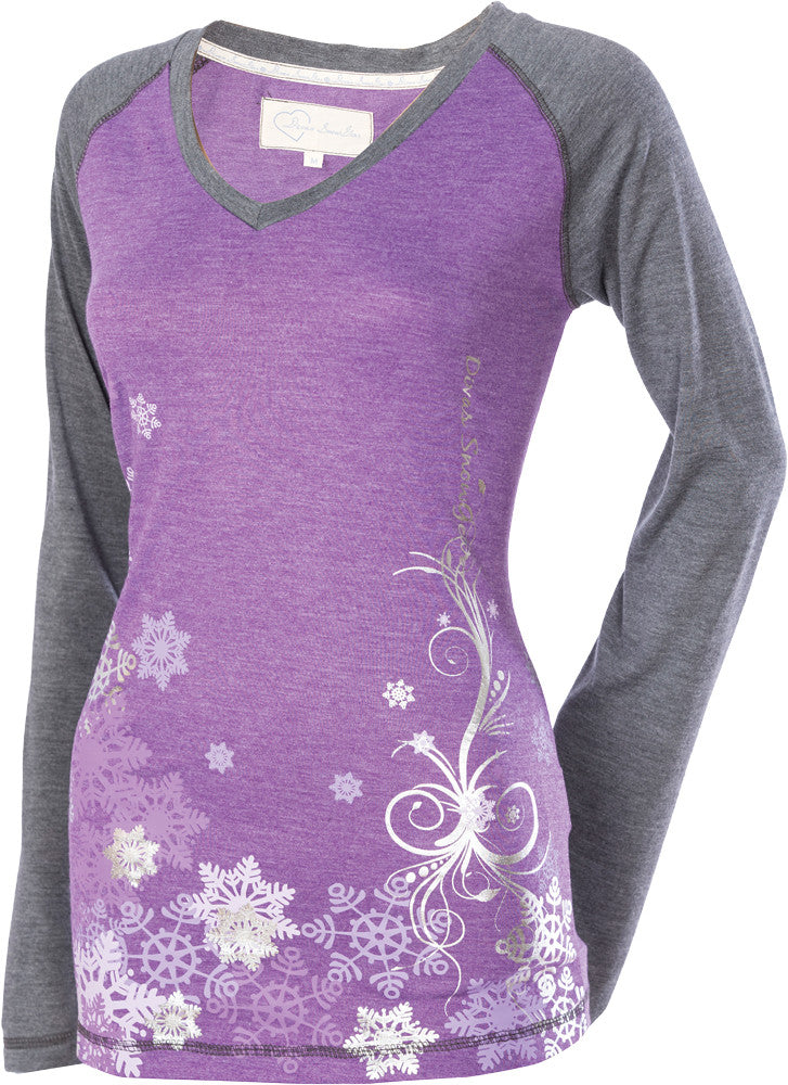 DSG Rag L/S Tee Heather Lg Black/Purple 97368