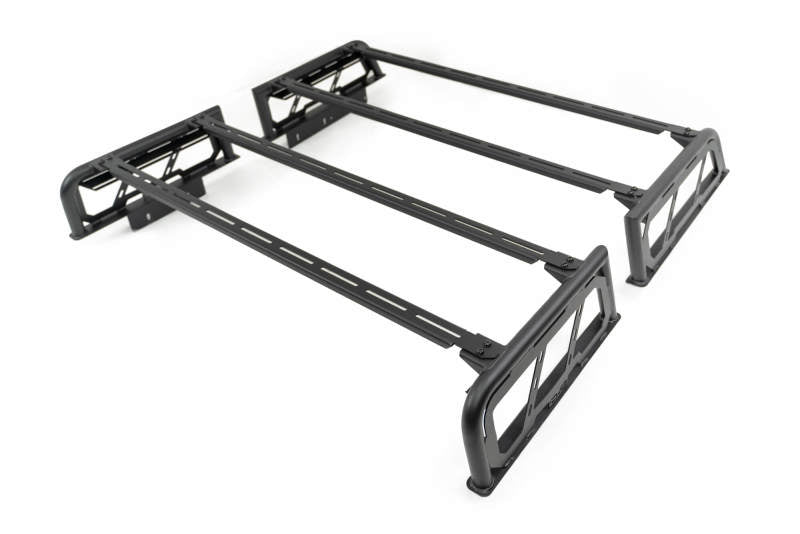 DV8 Offroad 07-23 Toyota Tundra / 09-23 Ford F150 Raptor MTO Series Bed Rack - 2pc Adj. RRUN-03