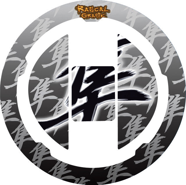 RASCAL GRAFIK Gas Cap Prot Suz Hayabusa Black/White RA36680