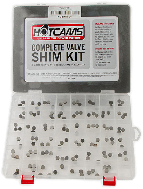 HOT CAMS Valve Shim Kit 141pc Hon/Kaw/Suz/Yam HCSHIM01