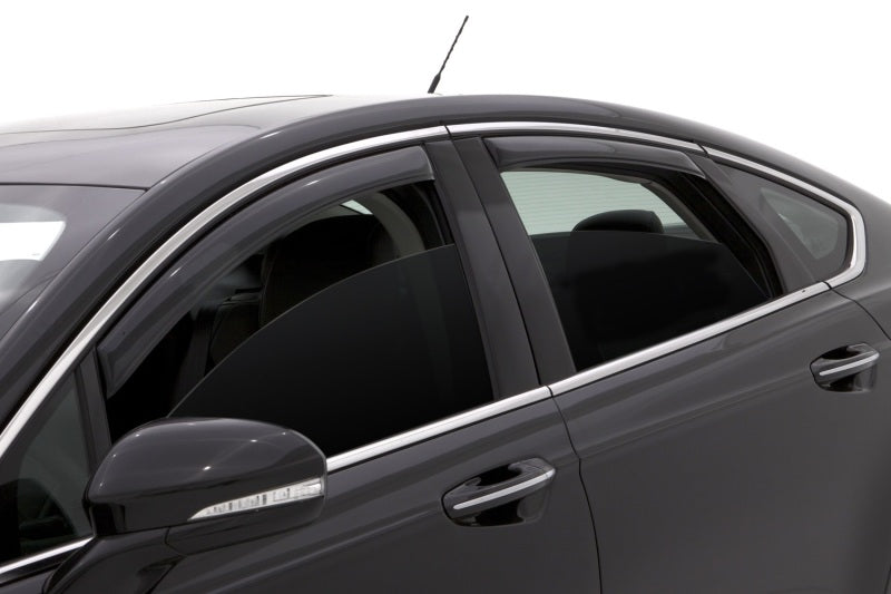 AVS 13-18 Ford Fusion Ventvisor In-Channel Front & Rear Window Deflectors 4pc - Smoke 194714