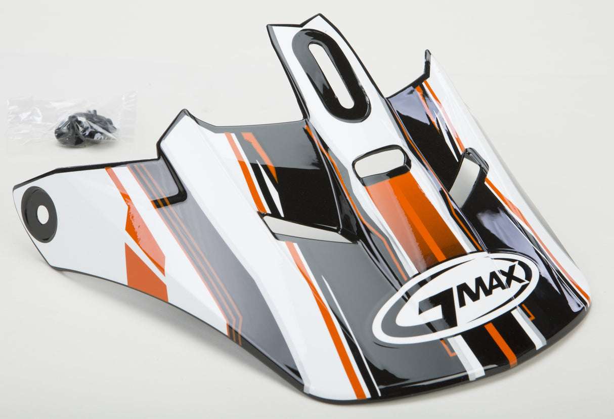 GMAX Gm-46.2 Traxxion Helmet Visor Black/Orange/White Md-3x G046218