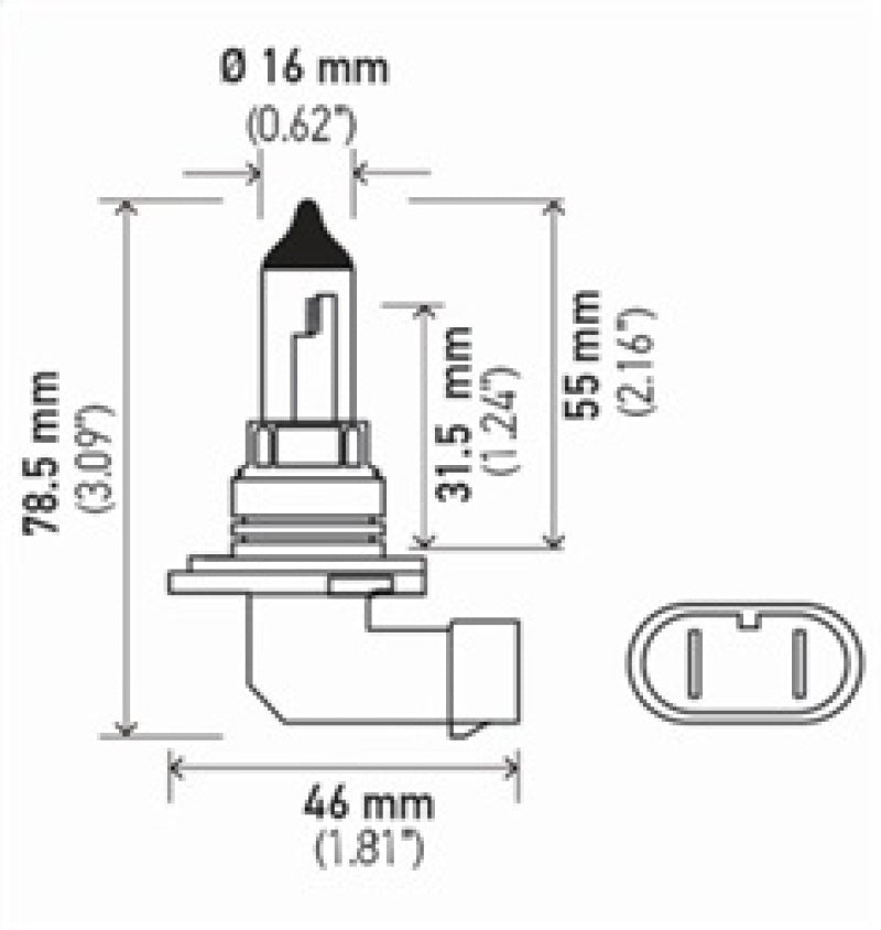 Hella 9006 12V 55W Halogen Bulb LA9006