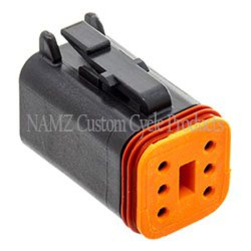 NAMZ Deutsch DT Series 6-Wire Plug & Wedgelock - Black (Repl. HD 72116-94BK) DP-6B