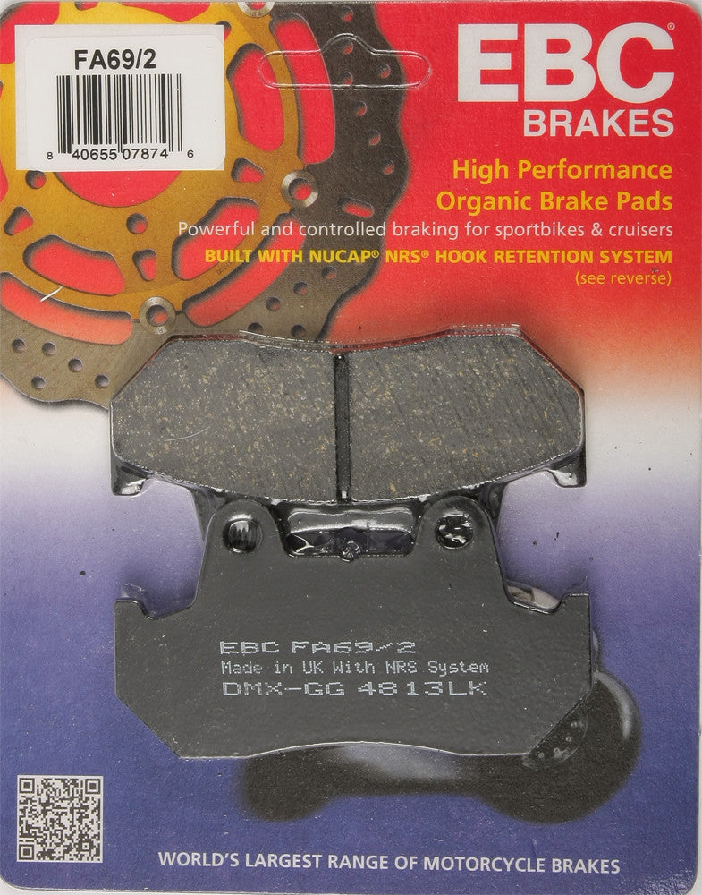 EBC Brake Pads Fa69/2 Organic FA69/2