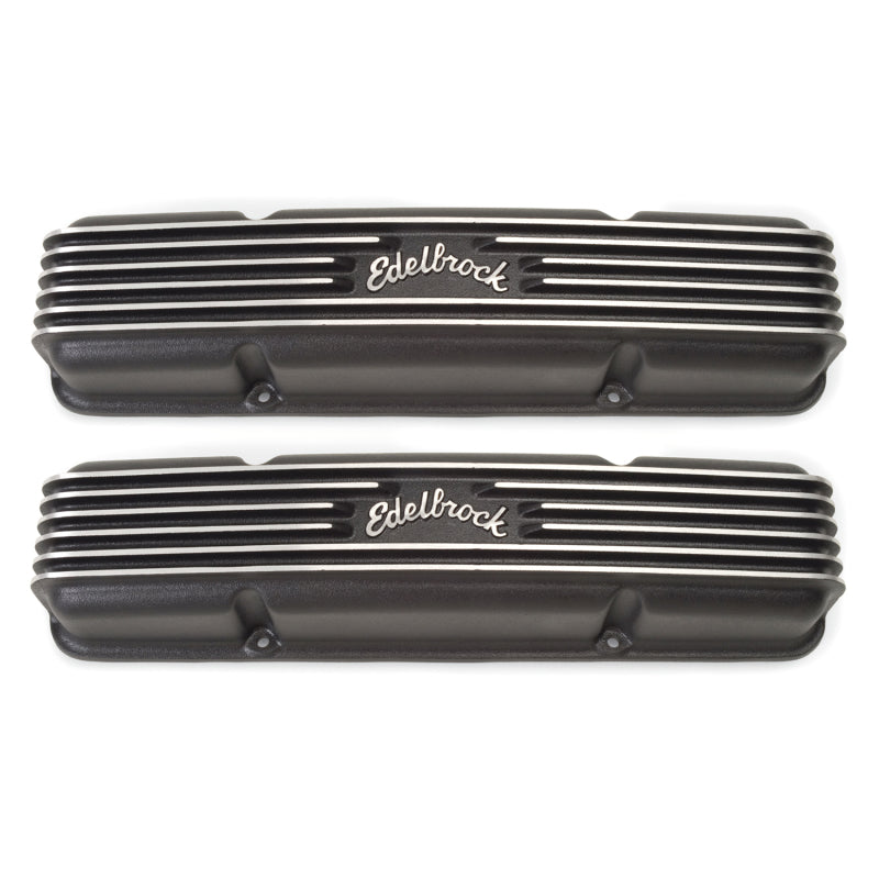 Edelbrock Valve Cover Classic Series Chevrolet 1959-1986 262-400 CI V8 Black 41453