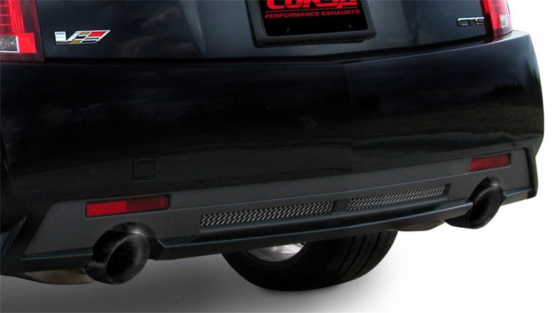 Corsa 09-13 Cadillac CTS Sedan V 6.2L V8 Black Sport Axle-Back Exhaust 14941BLK