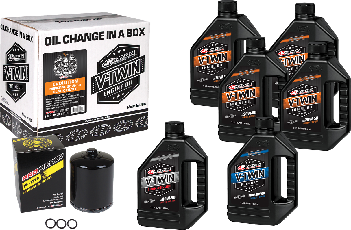 MAXIMAV-Twin Oil Change Kit Mineral Evo Black Filter90-069016PB