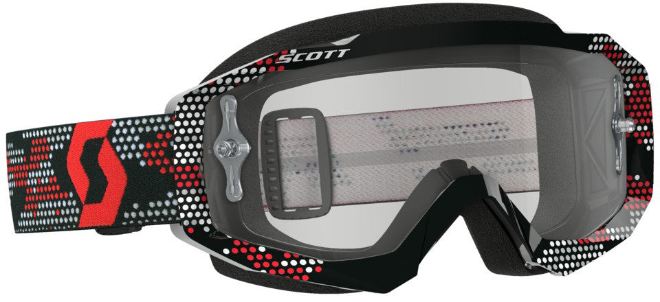 SCOTT Hustle Goggle Black/Red W/Clear Works Lens 262592-1042113