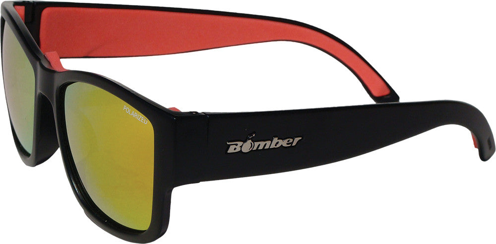 BOMBER Gomer Bomb Floating Eyewear Matte Black W/Polar. Red Lens GM111-RM-RF