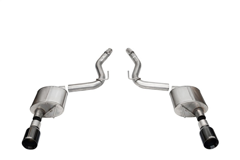 Corsa 2024 Ford Mustang GT Sport Axle-Back Dual Rear Exit with 4.5in Straight Cut Black PVD Tips 21253BLK