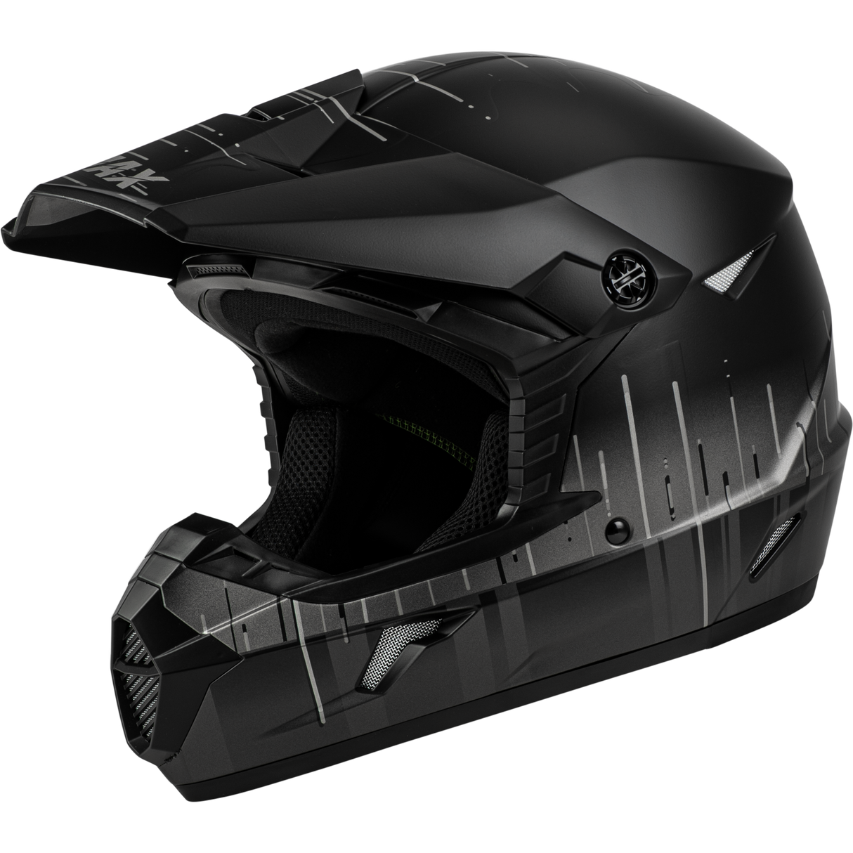 GMAX Youth Mx-46y Frequency Offroad Helmet Matte Black/Grey Ym D3465071