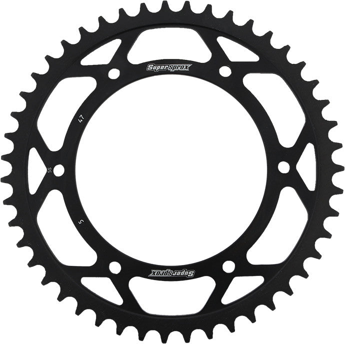 SUPERSPROX Rear Sprocket Steel 47t-520 Blk Apr/Bmw RFE-5-47-BLK