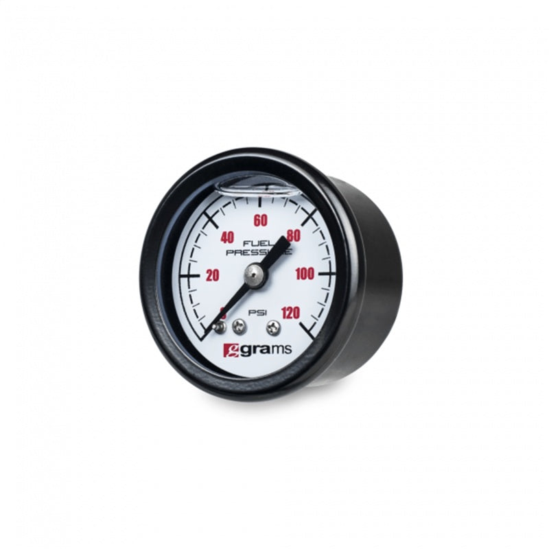 Grams Performance Universal 0-120 PSI Fuel Pressure Guage - White Face G2-99-1200W