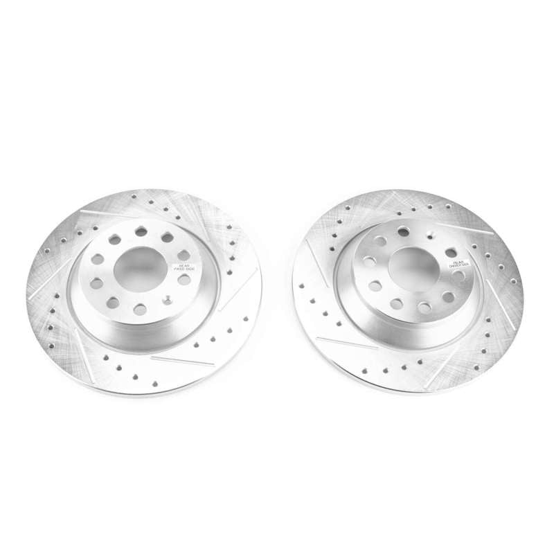 Power Stop 15-16 Audi A3 Rear Evolution Drilled & Slotted Rotors - Pair EBR1498XPR