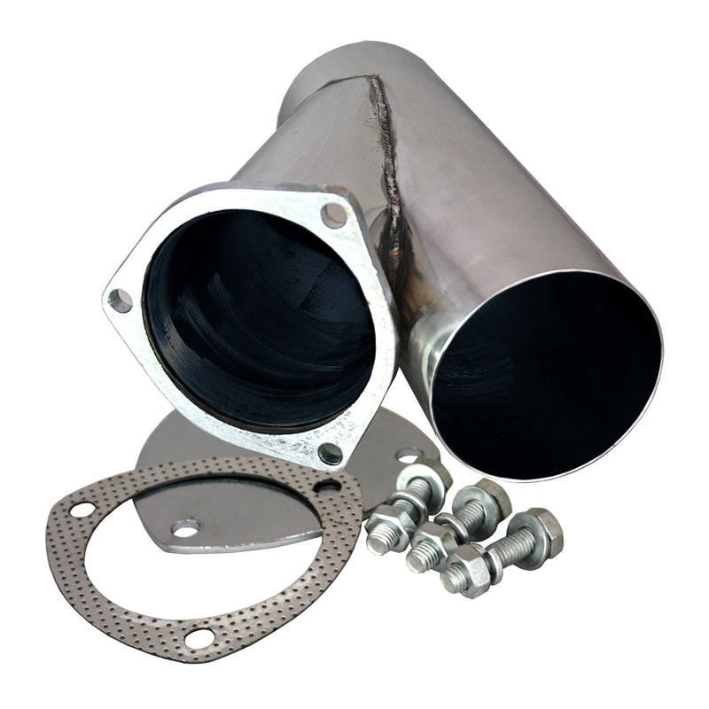 QTP 4in Weld-On QTEC Exhaust Cutout Y-Pipe 10400