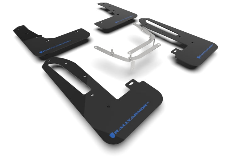 Rally Armor 2023+ Honda Civic Type R Black Mud Flap Light Blue Logo MF97-UR-BLK-NB