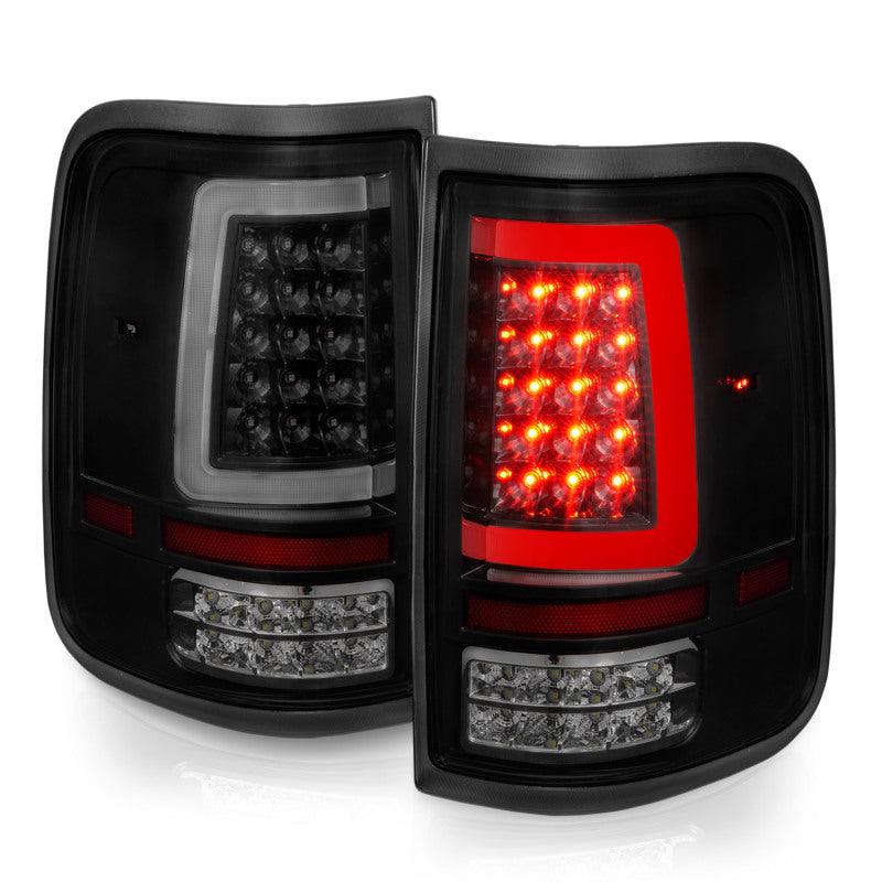 ANZO 2004-2006 Ford F-150 LED Tail Lights w/ Light Bar Black Housing Smoke Lens 311343