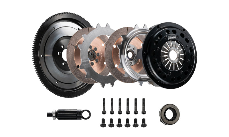 DKM Clutch 06-09 BMW 135i 215mm Ceramic Twin Disc MRX Clutch Kit w/Flywheel (850 ft/lbs Torque) MRX-006-075