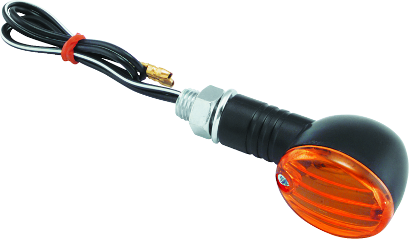 BikeMaster Ministalk Marker Light Round - Black/Amber 266015