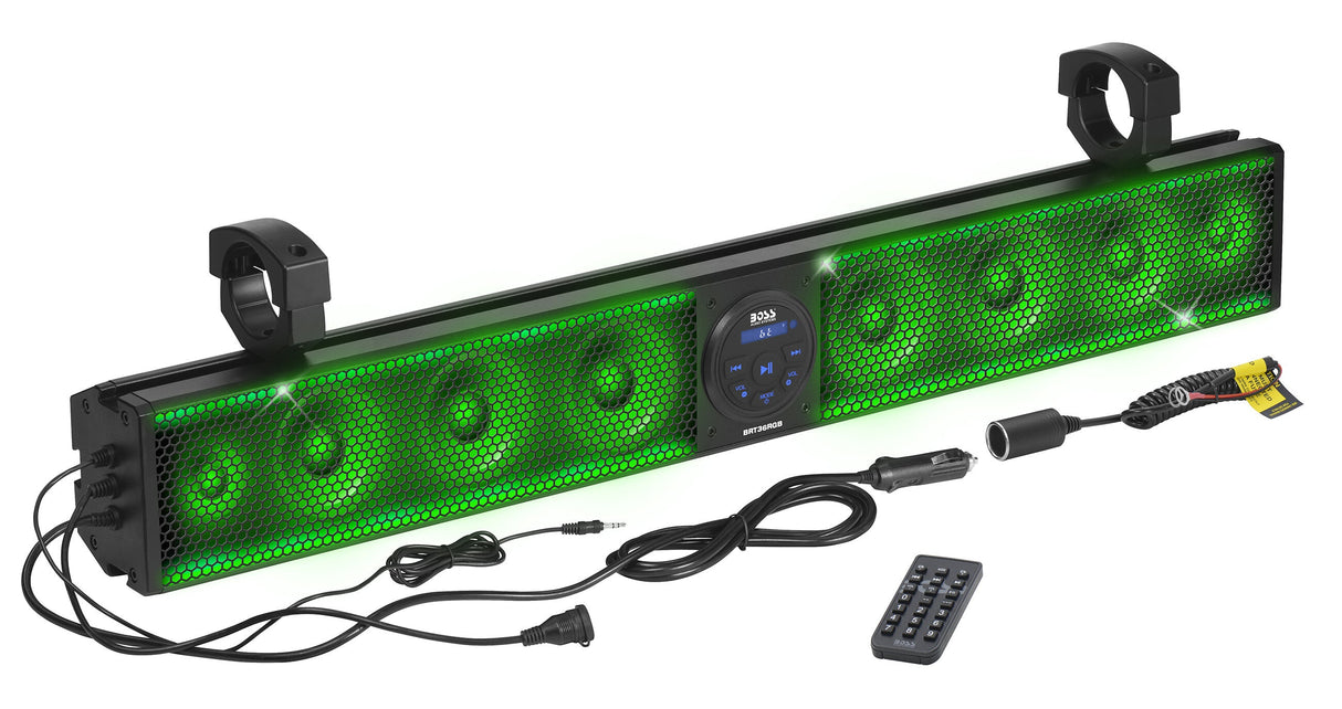 BOSS AUDIO 36" Riot Sound Bar With Rgb 8 Speakers Fits 1.5-2.0" Bars BRT36RGB