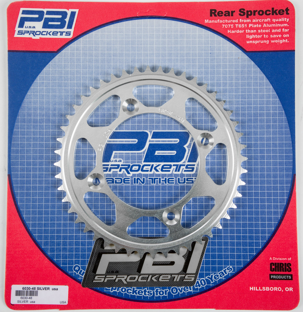 PBIRear Sprocket Aluminum 48t-428 Suz/Yam6030-48-2