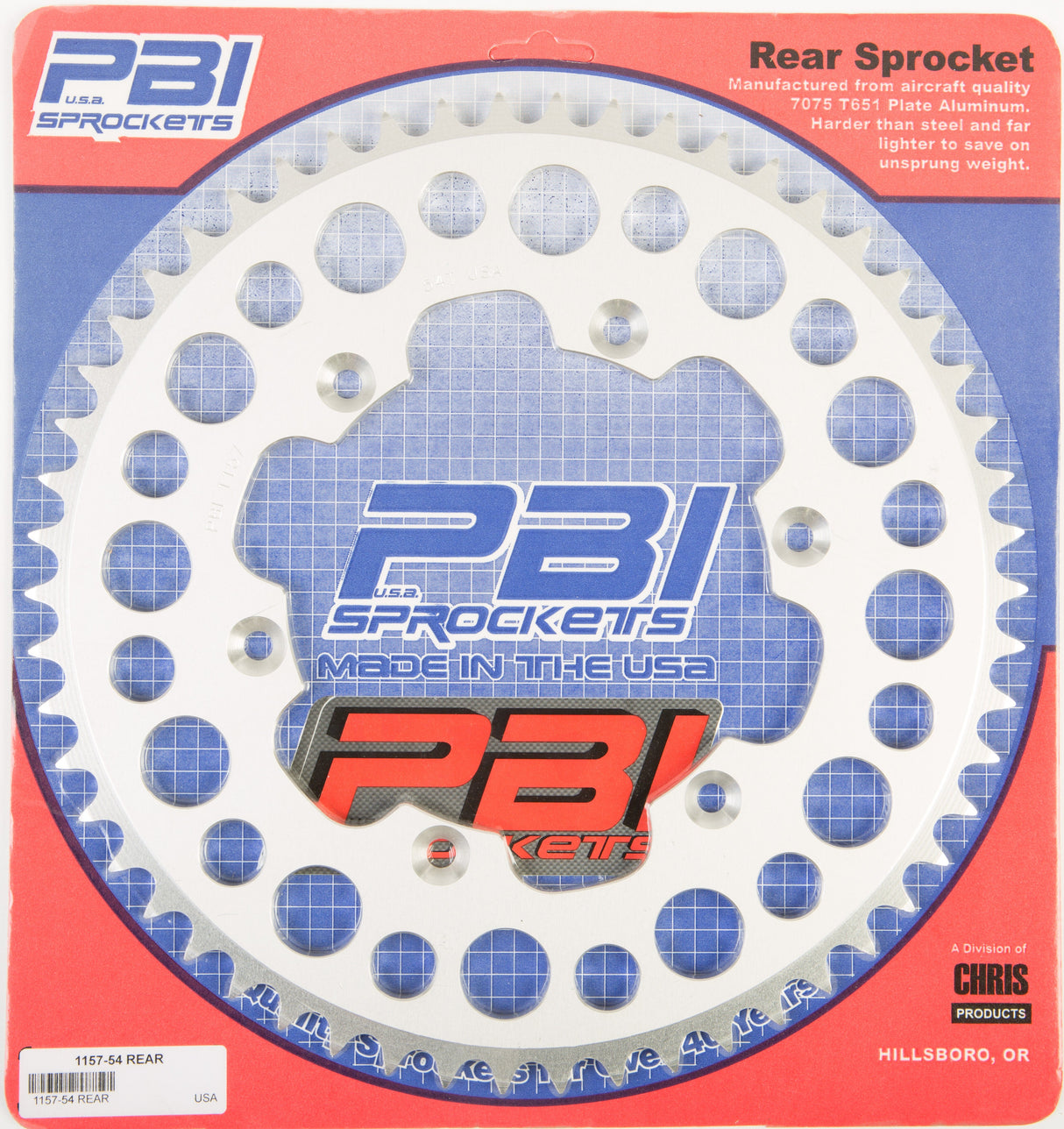 PBIRear Sprocket Aluminum 54t-520 Husq/Suz1157-54-3