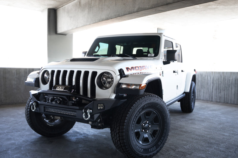 DV8 Offroad 18-23 Jeep Wrangler JL / 20-23 Jeep Gladiator JT FS-7 Mid-Width Winch Front Bumper FBJL-07
