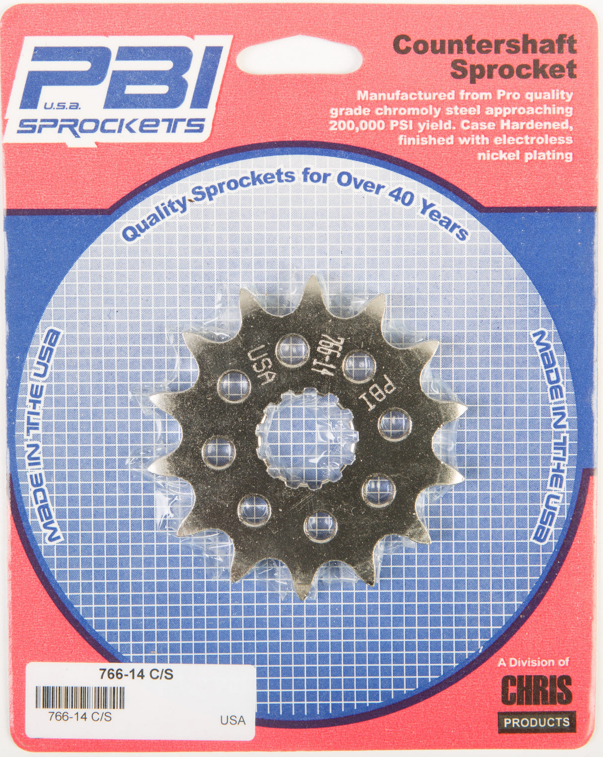 PBIFront Cs Sprocket Steel 14t-525 Kaw/Suz/Tri/Yam766-14