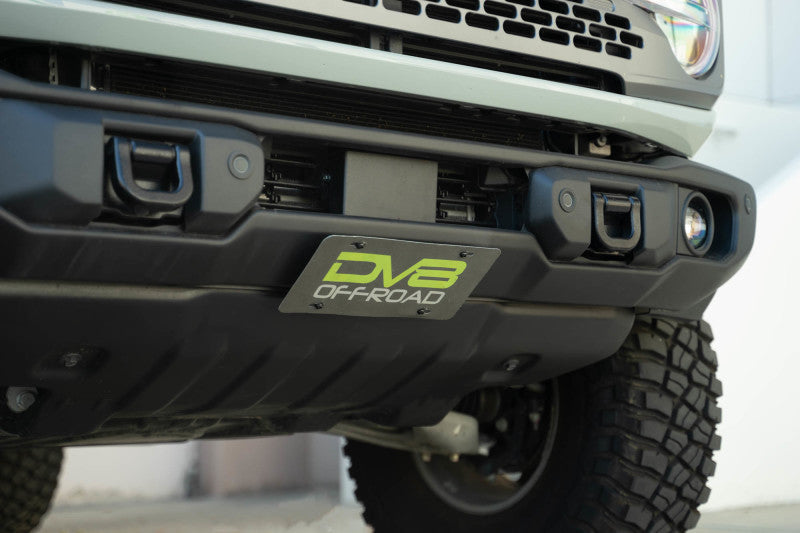 DV8 Offroad 2021 Ford Bronco Capable Bumper Slanted Front License Plate Mount LPBR-05