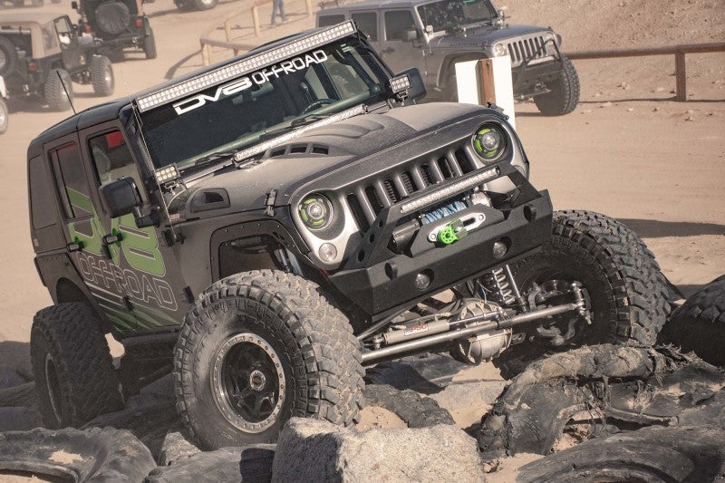DV8 Offroad 07-18 Jeep Wrangler JK Metal Heat Dispersion Hood - Primer Black HDMB07-02