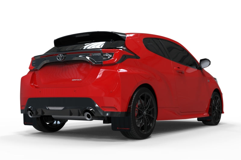 Rally Armor 20-22 Toyota GR Yaris Hatchback Black Mud Flap w/ Red Logo MF74-UR-BLK/RD