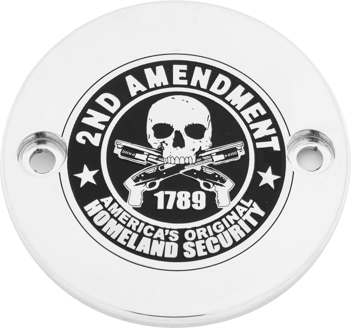 CUSTOM ENGRAVING M8 Timer Cover 2a Chrome PATR19-63