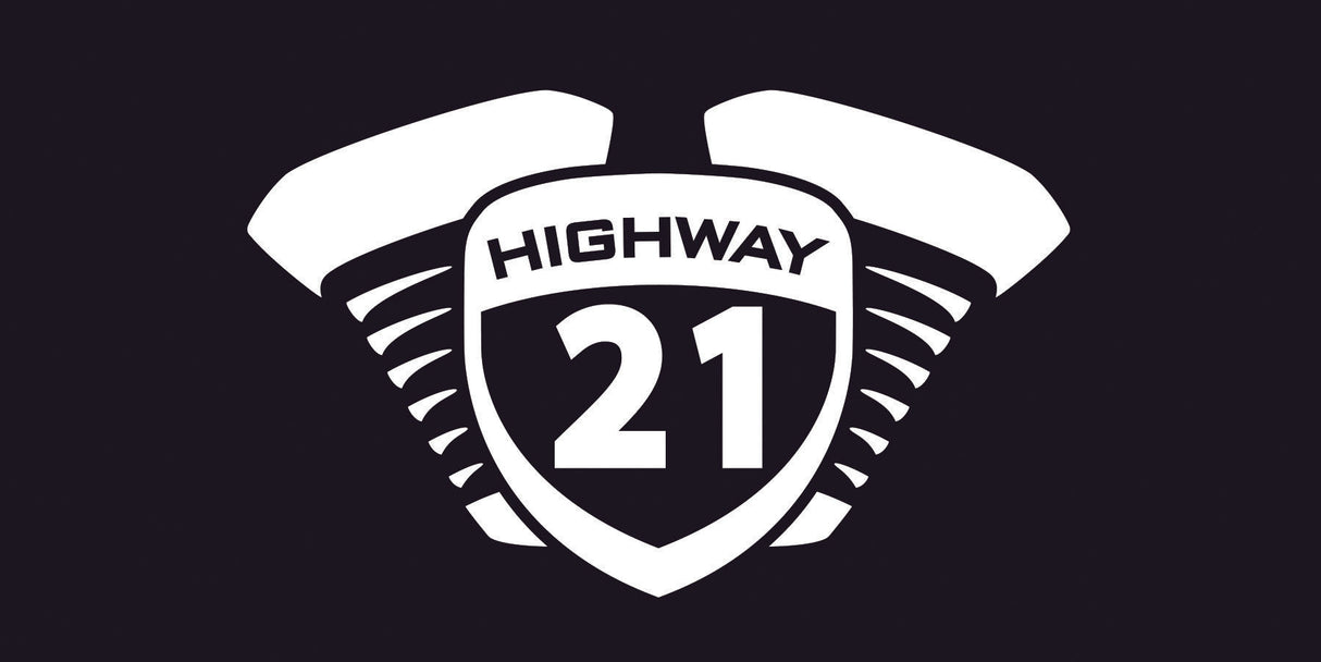 HIGHWAY 21 Wall Banner Black 3' X 6' HWY 21 3X6 BLACK