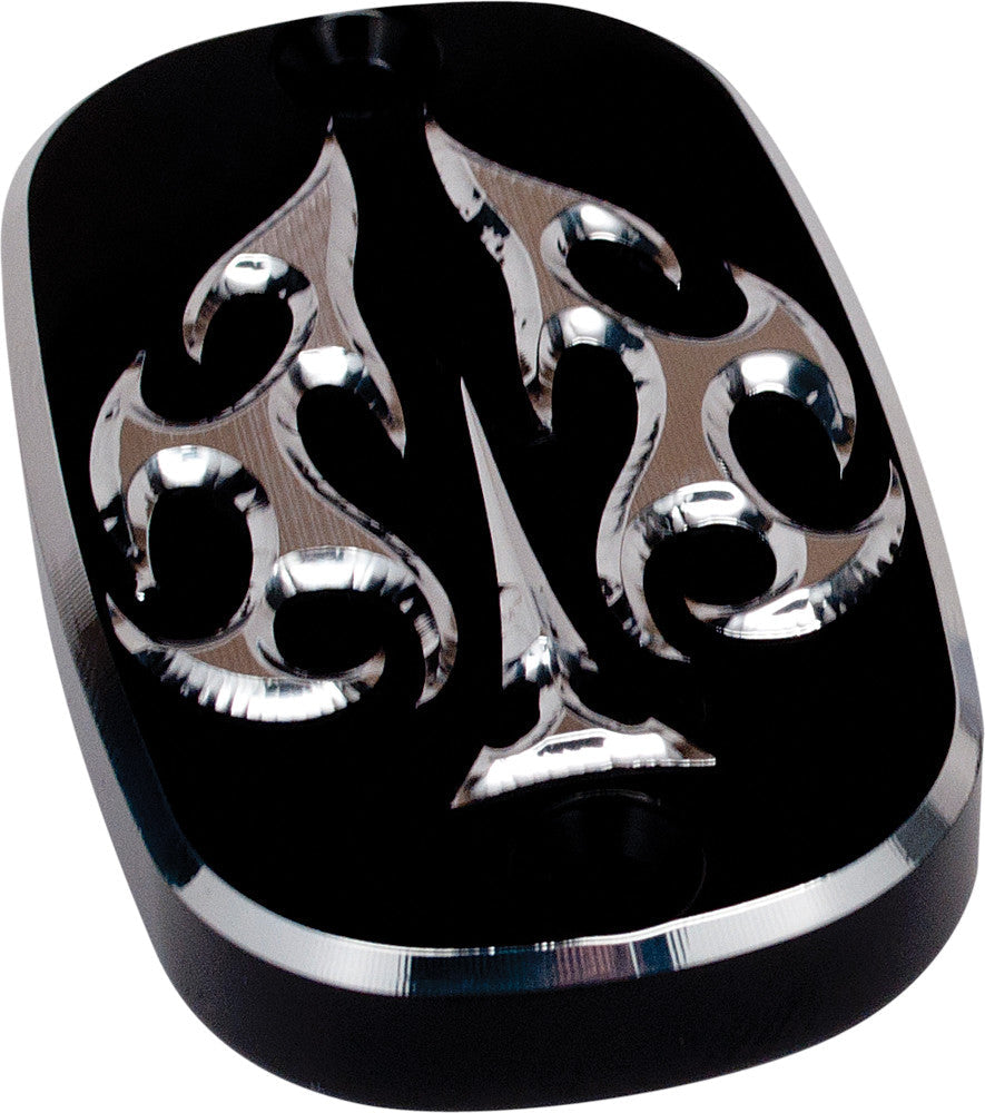 PREC. BILLET Lower Brake Cylinder Cover Ace's Wild Dyna Black ACE-340-DYN-BLK