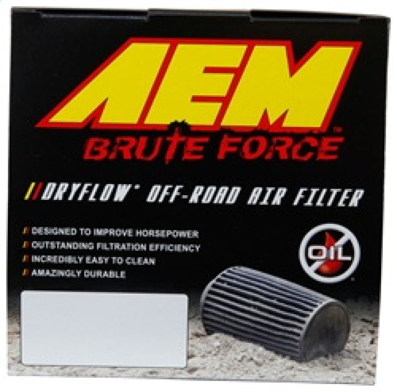 AEM Dryflow Conical Air Filter 6in Base OD x 3.5in Flange ID x 5.25in Height 21-204BF