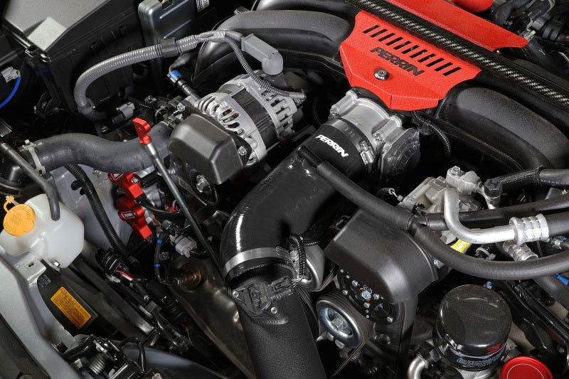 Perrin 22-23 Subaru BRZ/Toyota GR86 Silicone Inlet Hose (3in. ID / SS Wire) - Black PSP-INT-432BK