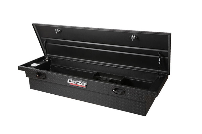 Deezee Universal Tool Box - Red Crossover - Single Lid Black BT Pull Handle (Low/Txt Blk) DZ 10170LTB