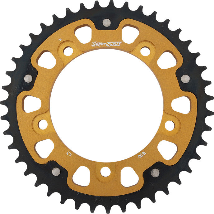 SUPERSPROX Rear Stealth Sprocket Alu/Stl 43t-530 Gld Suz/Tri RST-1800-43-GLD