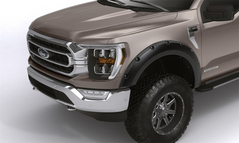 Lund 21-23 Ford F-150 (Excl. Lightning) RX-Rivet Style Textured Fender Flares - Black (4 Pc.) RX150T