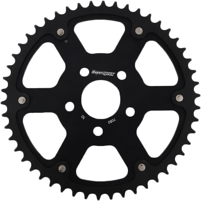 SUPERSPROX Rear Stealth Sprocket Alu/Stl 49t-530 Blk Hd RST-7080-49-BLK