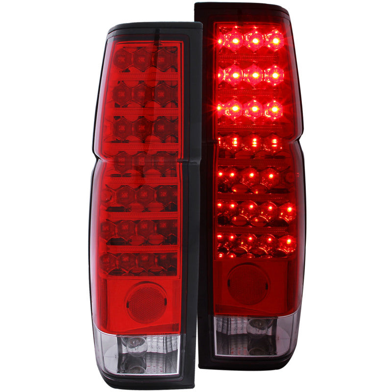 ANZO 1986-1997 Nissan Hardbody LED Taillights Red/Clear 311034