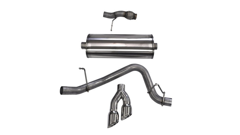 Corsa Cat Back Exhaust, Sport, 3in, Single Side Twin Polished 4in Tips, 2015 Chevy Tahoe/GMC Yukon 14859