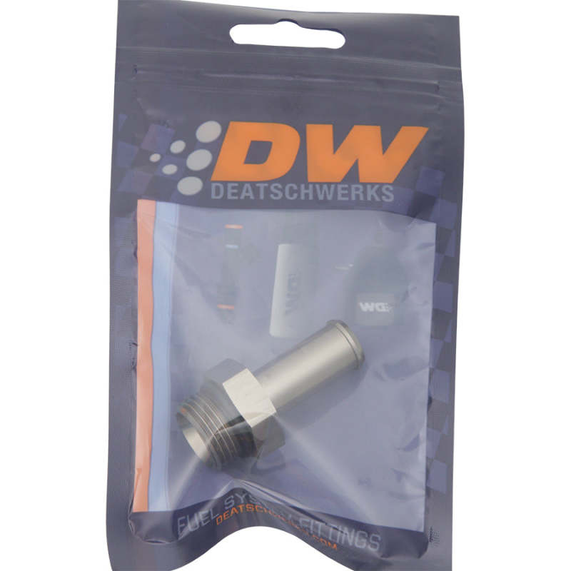 DeatschWerks 8AN ORB Male To 1/2in Barb Fitting (Single Barb - Incl O-Ring) 06-02-0508